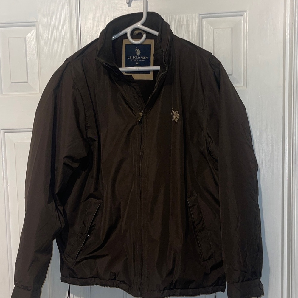 U.S. Polo Assn. Men's Dark Brown Windbreaker